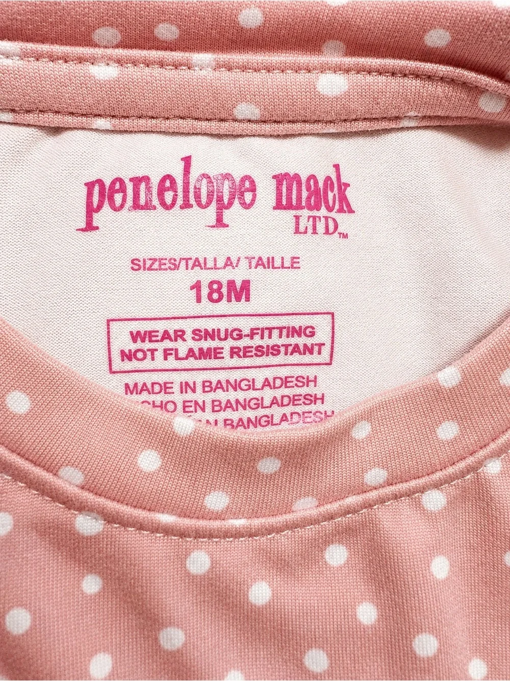 Penelope Mack Pink Polka Dot Flower Pajama Set